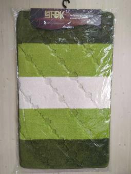 Набор ковриков для ванной комнаты "AVANGARD" 2 пр салатовый 60*100, 60*50 см 1/10