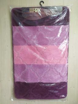 Набор ковриков для ванной комнаты "AVANGARD" 2 пр розовый 60*100, 60*50 см 1/10