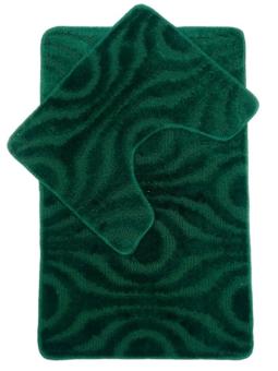 Набор ковриков для ванной комнаты "STANDART" 2 пр темно-зеленый 50*80, 50*40 см 1/10