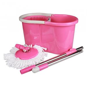 Набор для влажной уборки (ведро с отжимом 18л + швабра с насадкой) Розовый