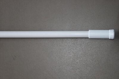 Телескопический карниз из алюминия для ванной комнаты белый (прямой) 8011 70*120 см (1/60)