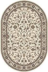 Ковры тканные Делюкс Валенсия 80*150 d251 OVAL CREAM-BROWN