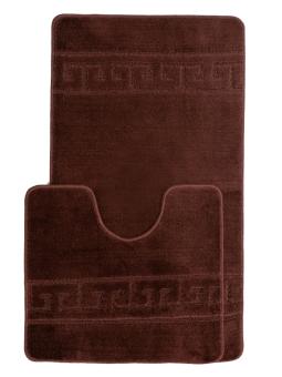 Набор ковриков для ванной комнаты "STANDART" 2 пр коричневый 50*80, 50*40 см 1/10