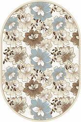 Ковры тканные Делюкс Валенсия 60*110 d322 OVAL CREAM-BROWN