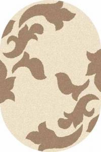 Ковры тканные Платинум 100*200 t620 OVAL CREAM-D.BEIGE