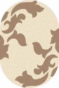 Ковры тканные Платинум 100*200 t620 OVAL CREAM-D.BEIGE