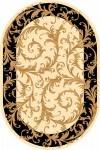 Ковры тканные Олимпус 60*110 d156 OVAL CREAM-BLACK