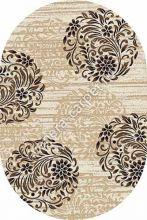 Ковры тканные Делюкс Валенсия 80*150 d303 OVAL CREAM-BROWN