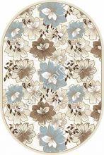 Ковры тканные Делюкс Валенсия 100*200 d322 OVAL CREAM-BROWN