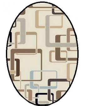 Ковры тканные Делюкс Валенсия 80*150 d254 OVAL CREAM-BROWN