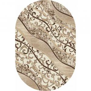 Ковры тканные Делюкс Валенсия 80*150 d329 OVAL CREAM-BROWN