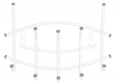Вешалка настенная металл Ника-Премиум на 5 крючков 44*30*8,5см ВНП3/Б белый 1/5