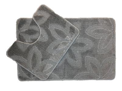 Набор ковриков для ванной комнаты "STANDART" 2 пр серый 60*100, 60*50 см 1/10