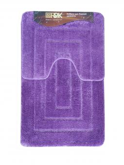 Набор ковриков для ванной "POLYSTAR" из микрофибры Т159 2пр. фиолетовый 80*120, 57*80см 1/10
