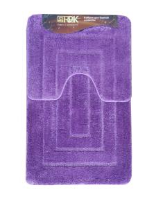 Набор ковриков для ванной "POLYSTAR" из микрофибры Т159 2пр. фиолетовый 60*100, 50*60см 1/15