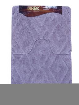 Набор ковриков для ванной POLYSTAR из микрофибры Т158 2пр. лиловый 50*80, 40*50см 1/15